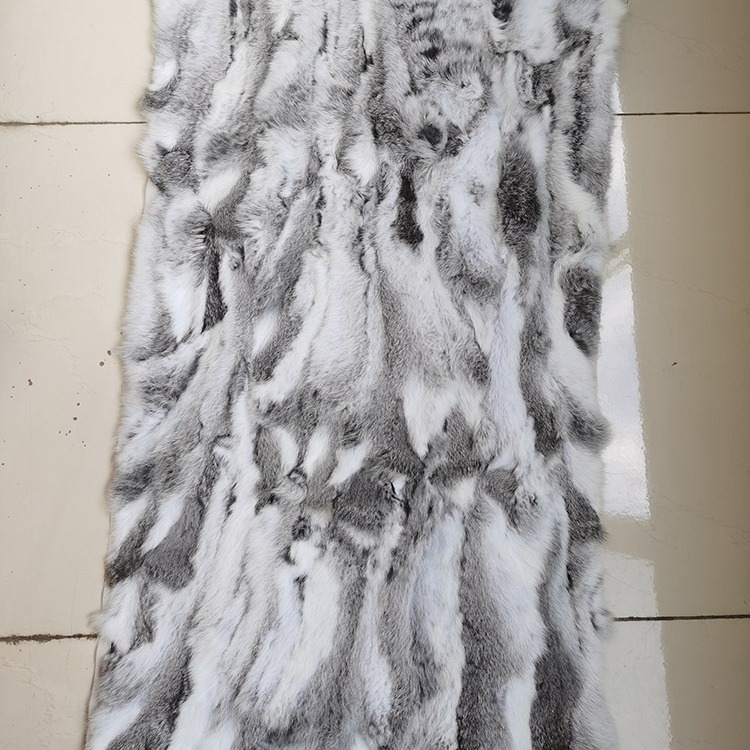 Manufacturer's Real Rabbit Fur Splicing Blanket Carpet Rabbit Skin Photo Background Bed Flag Bedside Blanket Bay Window Mat Pillow Cloth Fabric