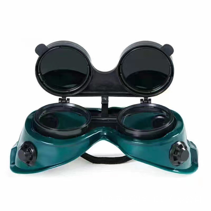 Double Flip-Up Glasses Protective Goggles for Welders, Professional Anti-Glare Flip-Up, Impact-Resistant, Anti-Fog, and Uv Protection