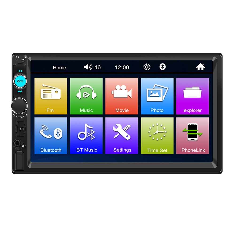 7inch Car Mp5 Player with Reversing Image, Mobile Phone Interconnection, USB Card Slot, Bluetooth Hands-Free Calling, Radio and Multiple Functions