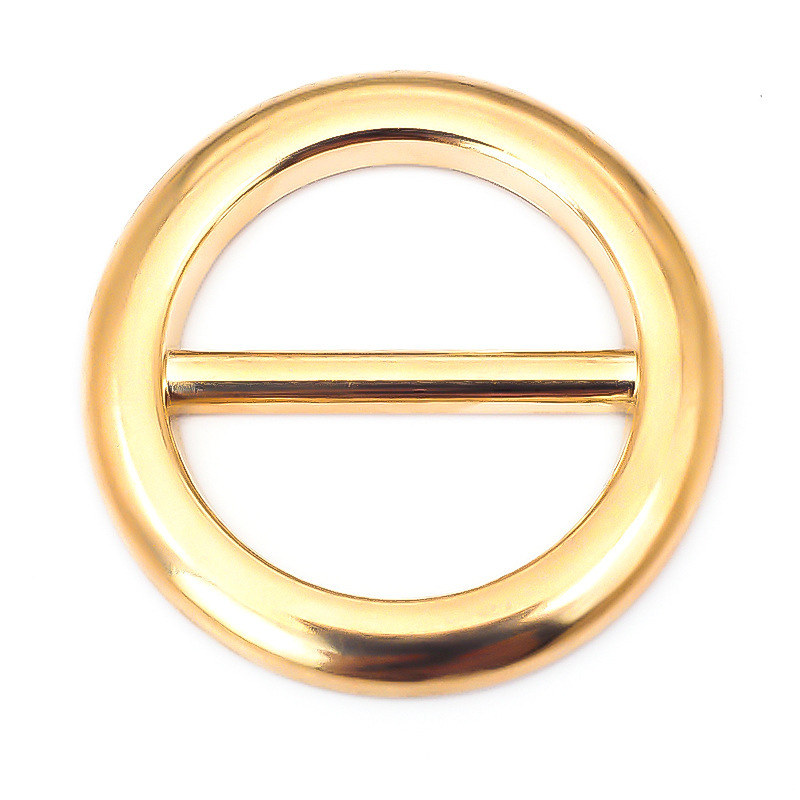 Metal corner buckle knotted buckle silk scarf button shirt short sleeve hem fixed buckle decorative buckle Baita T-shirt buckle