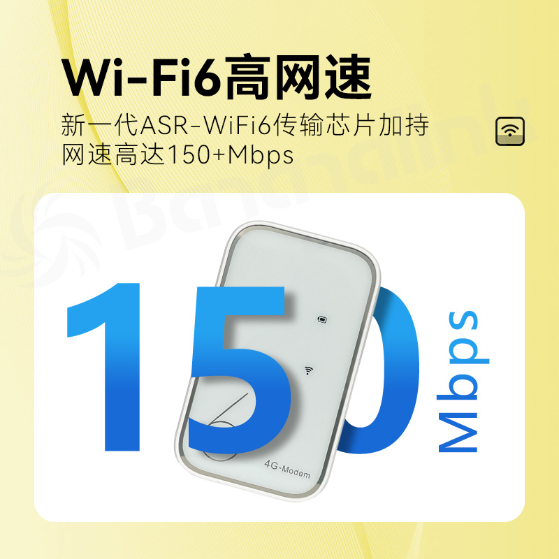 4g Wifi6 Mifi3000 Mah Strong Battery Life Internet Plug-In Card Router High-Speed Internet Mobile Wifi