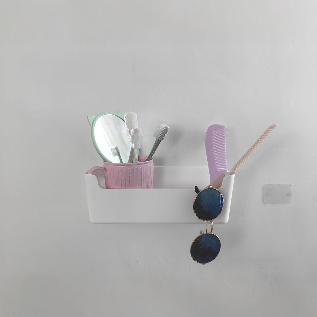 Kitchen Cabinet Door Inner Storage Box Wall Hanging Punch-free Cabinet Inner Film Hanging Rack Bathroom Toilet Storage Rack