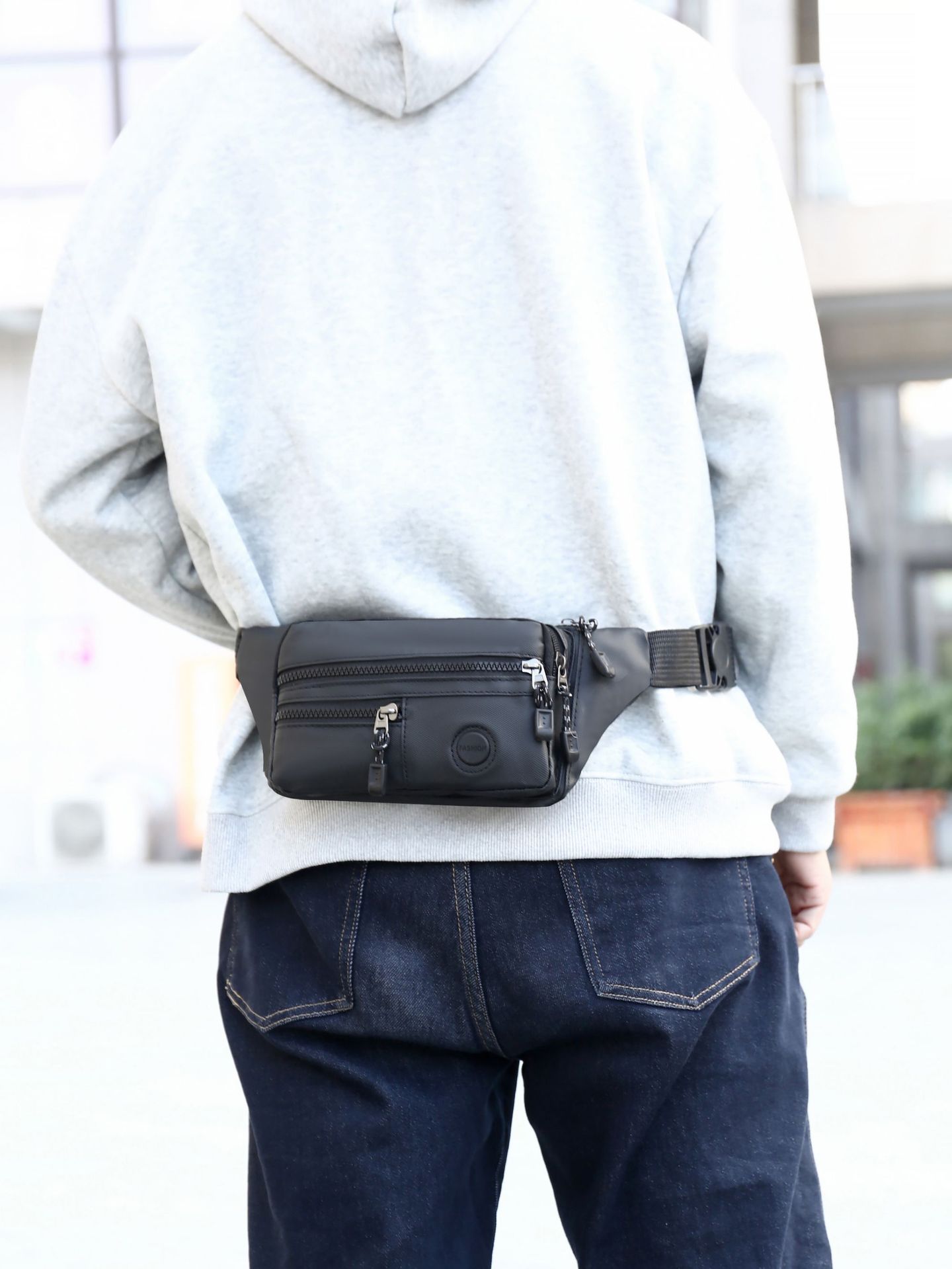 Водонепроницаемая сумка для груди, персонализированная мужская поясная сумка для активного отдыха, спортивная сумка через плечо, модная корейская стильная сумка для езды