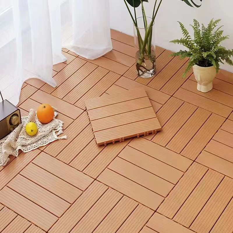 Outdoor Floor Waterproof Anticorrosive Stitching Plastic Wood Floor Outdoor Plastic Floor Courtyard Balcony Terrace Self-Laying Floor
