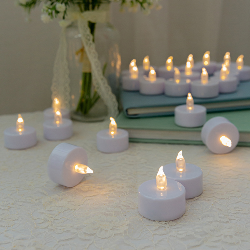 Tea Light Digital Lamp Plastic Artificial Small Tea Light Atmosphere Decoration Bar Proposal Atmosphere Light Led Digital Candle Light