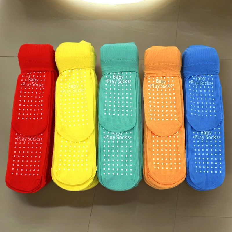 Summer thin trampoline socks children's playground baby early education adult yoga socks dispensing non-slip floor socks