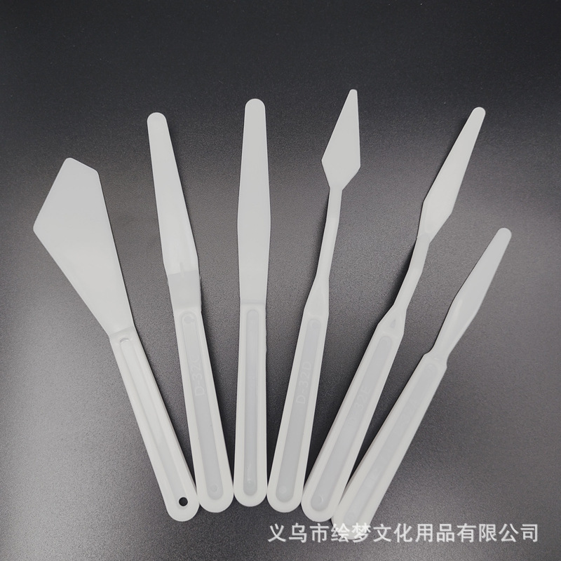 Coloring Tools Student Plastic Handle Art Scraper Set Gouache Acrylic Painting Watercolor Gouache Oil Painting Palette Knife