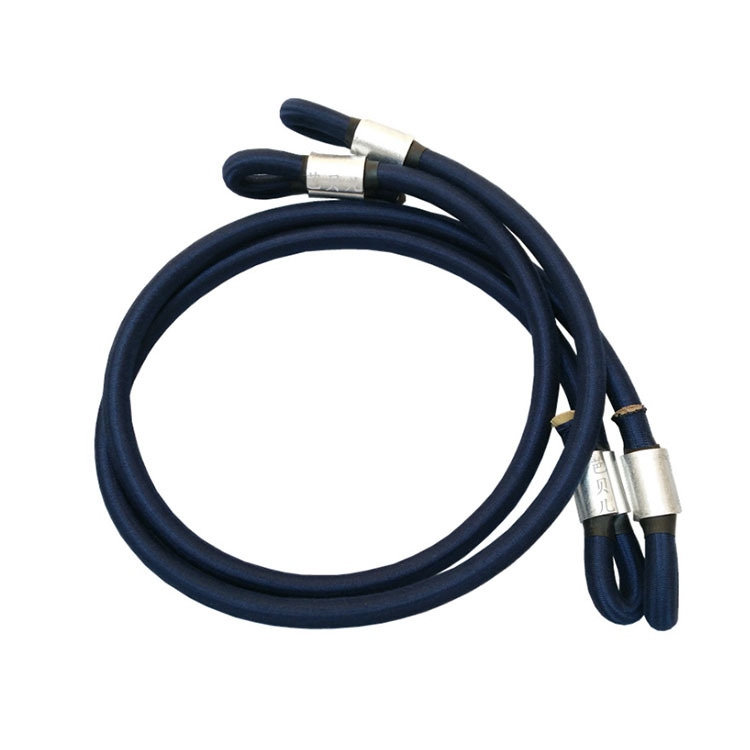 Manufacturer Sales children trampoline bounce pull rope with hook color polyester elastic rope fitness bungee rope