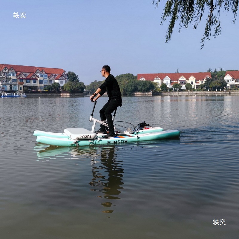 Water Bicycle, Kayak, Three-Person Pedal Inflatable Boat, Scenic Tourist Boat, Park Electric Bicycle