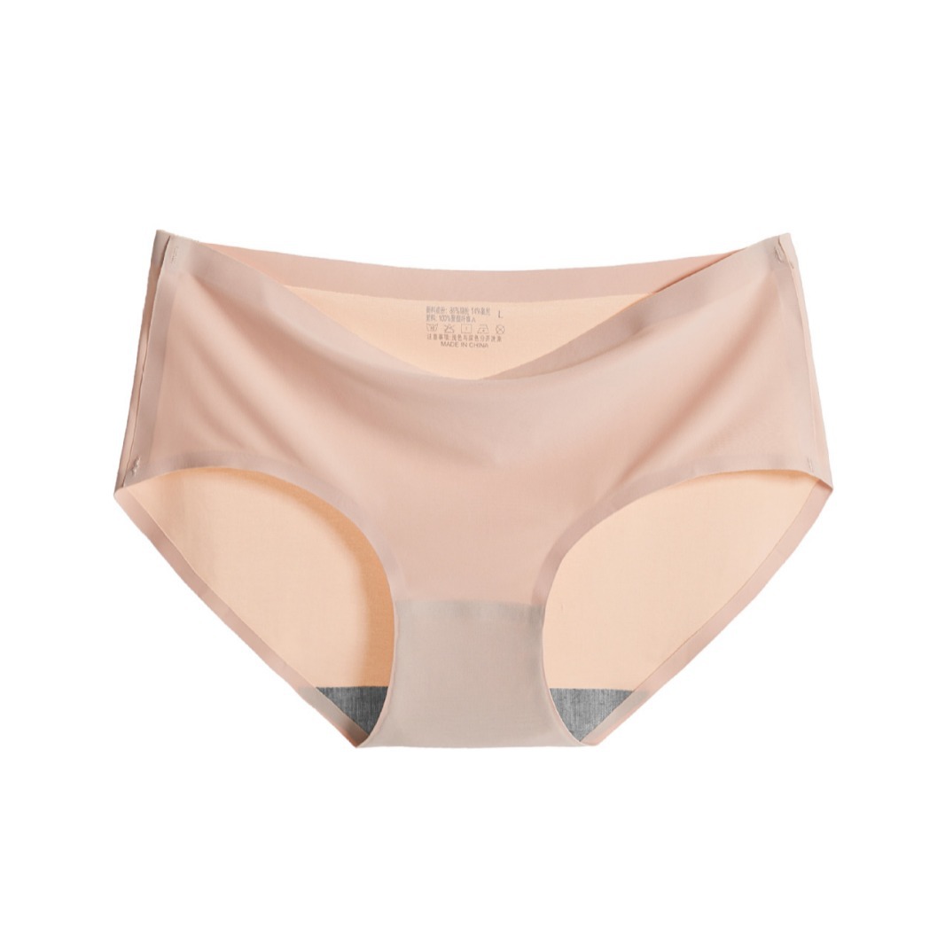 [Independent bag] Ladies ice silk underwear seamless underwear one piece underwear breathable waist briefs simple