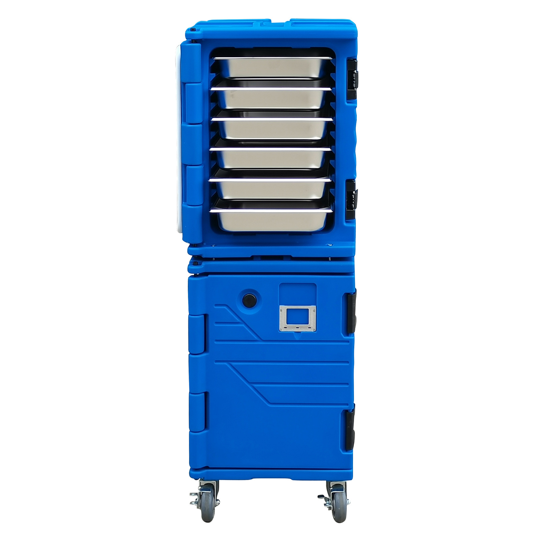 Peng Wen 180 litres food incubator cooked food incubator school canteen catering box double-layer with universal wheel