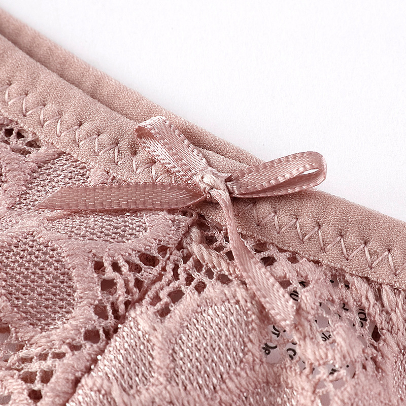 Foreign trade underwear European and American breathable low waist sexy girl lace thong cotton bottom crotch women's underwear women's pure desire