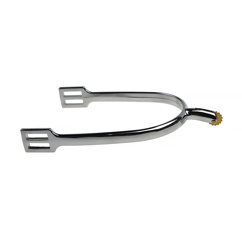 Zinc alloy British spurs chrome-plated silver white men's rotatable copper gear [SP6107ZR]]