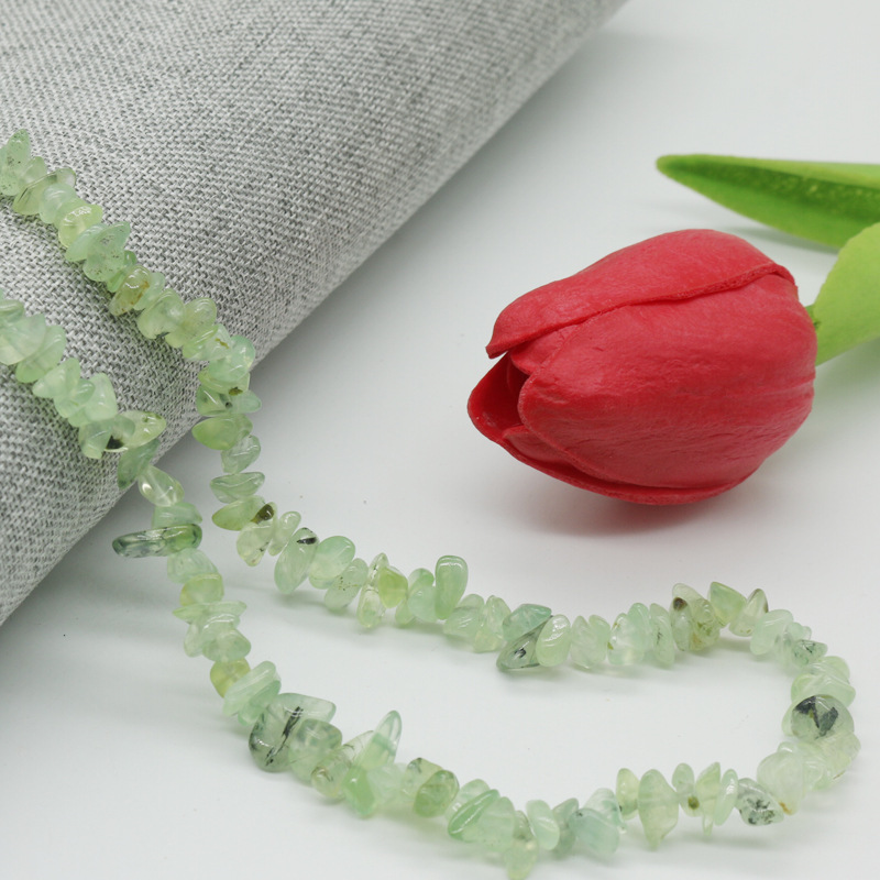 Crystal Agate Gravel Demagnetized Stone Raw Stone Bracelet Beaded Asymmetrical Stone Punched DIY Jewelry Accessories 5-8mm