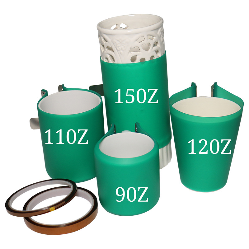 Thermal Transfer 110Z Silicone Baking Cup Clamp Oven Straight Barrel Mug 3D Sublimation Clamp Baking Cup Machine Coaster