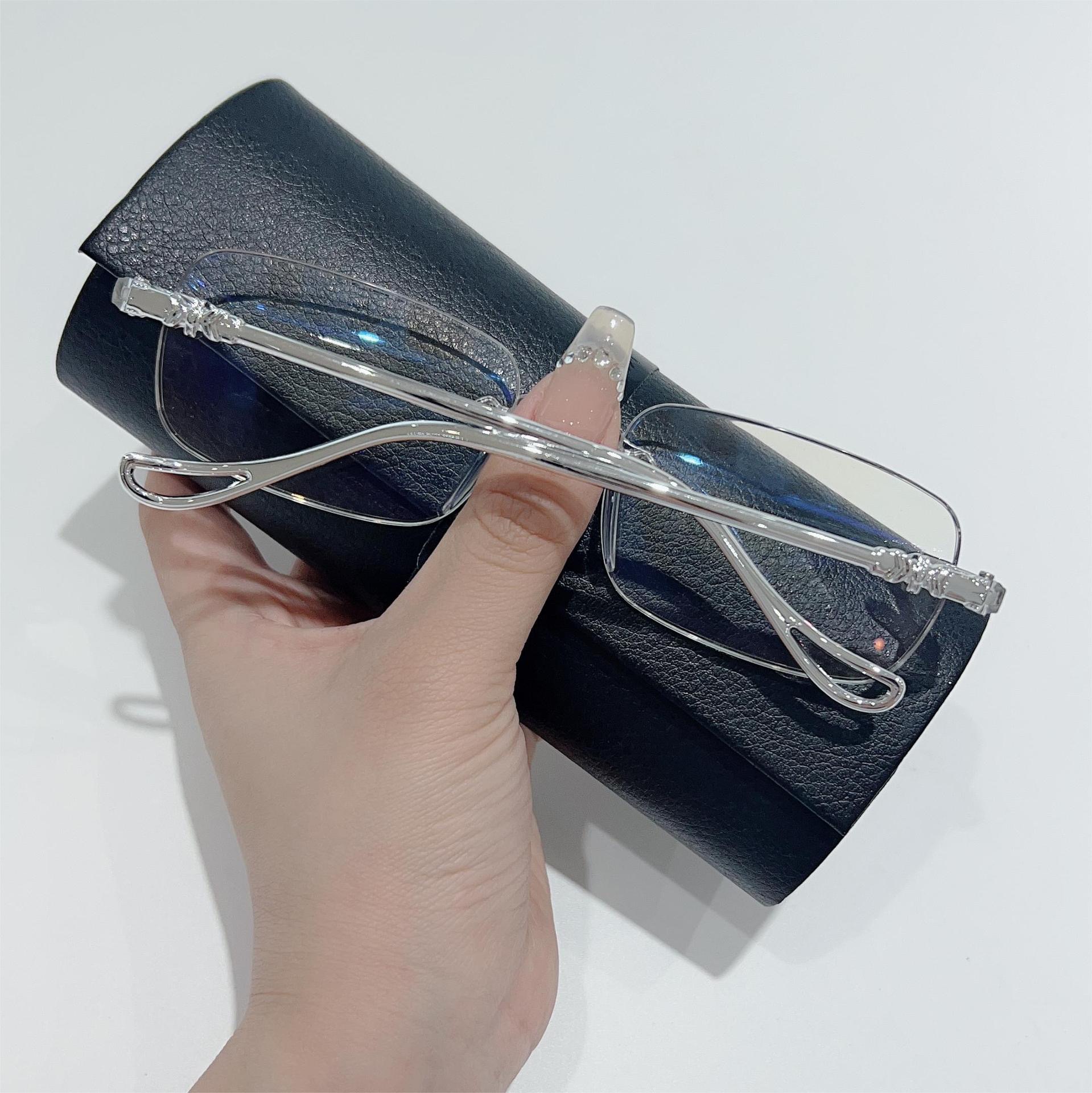 In stock new anti-blue light reading glasses men's and women's frameless trimming middle-aged and elderly reading glasses HD fashion glasses for the elderly