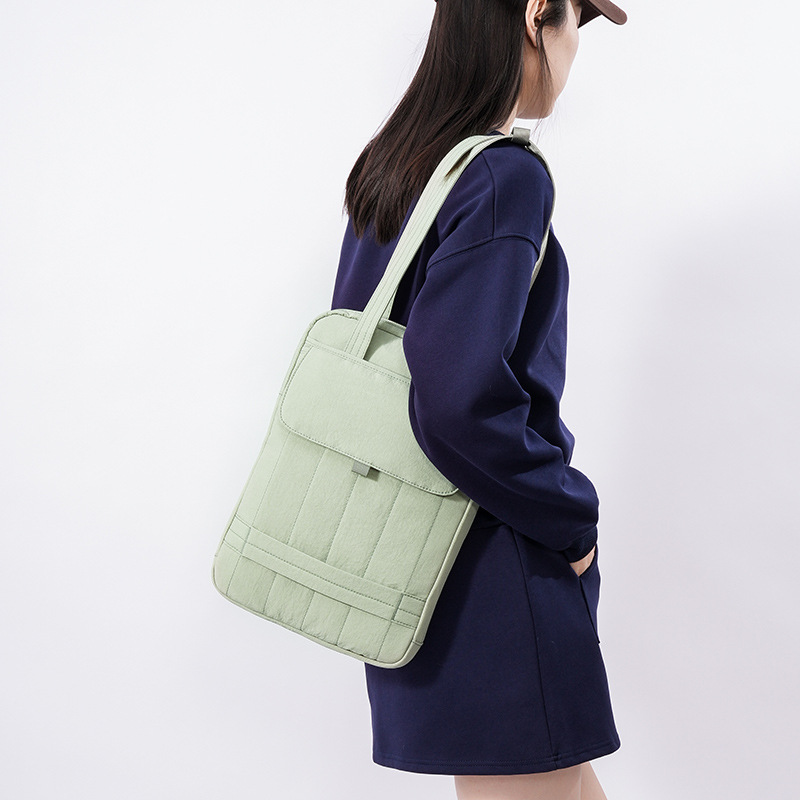Laptop Shoulder Bag, Multi-Purpose Tote Bag, Simple Commuter iPad Protective Bag, Trendy Brand Multi-Color Handbag