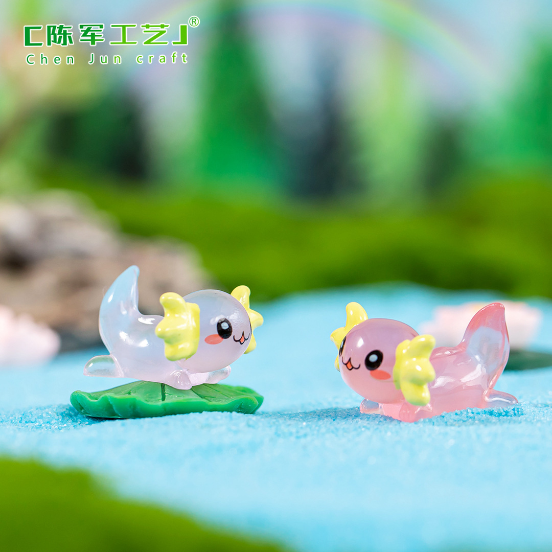 Micro-Landscape Ornaments, Luminous Hexagonal Dragon Ornaments, Fish Tank, Moss Landscaping, Resin Crafts, Desktop Ornaments