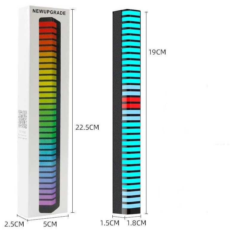 New 3D Creative Rgb Sound Pickup Light, Voice-Activated Colorful Music Atmosphere Light, Car Audio Rhythm Light Wholesale and Dropshipping