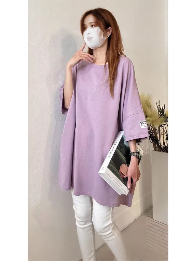 Large Edition ISN Mid-length Large T-shirt Women's Short-sleeved Summer 2025 New Dopamine Loose European-style Top