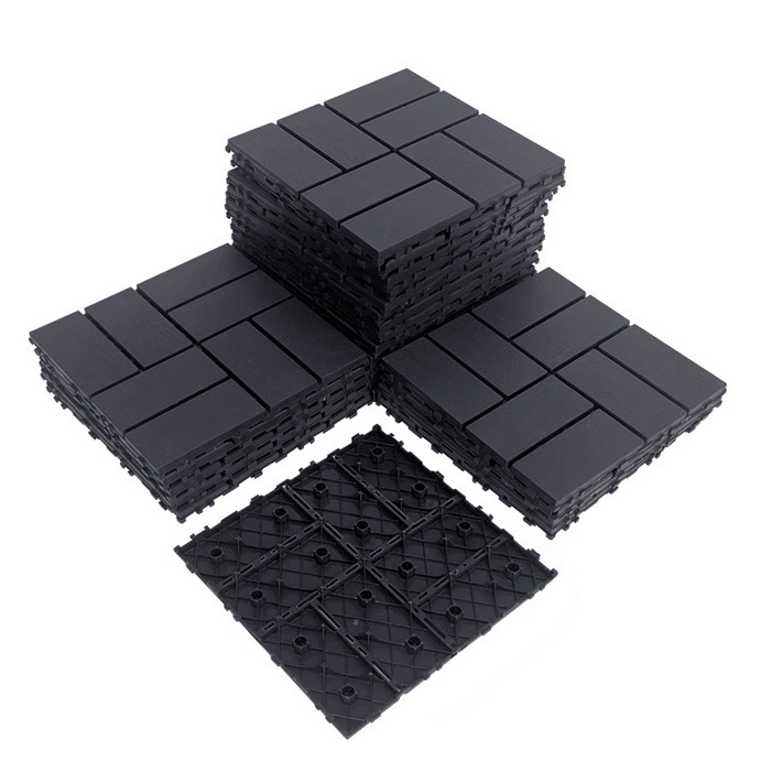 Spliced Plastic Flooring 30*30 Garden Balcony Outdoor Eco-Friendly Manufacturer Wholesale Wood-Plastic Flooring