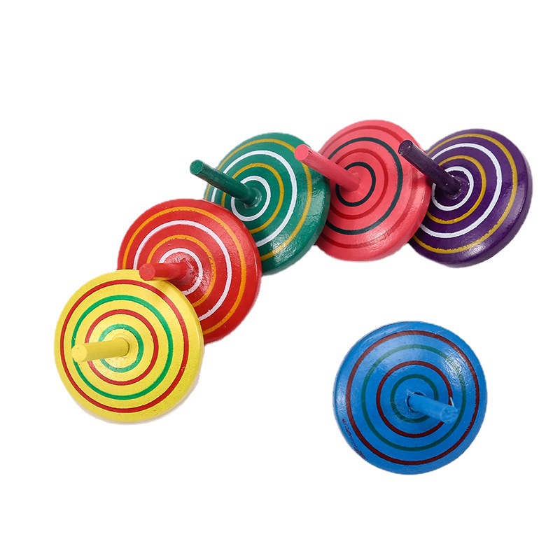 Desktop Decompression Wooden Toy Wooden Small Top Kindergarten Small Gift Opening Event Promotion Gift