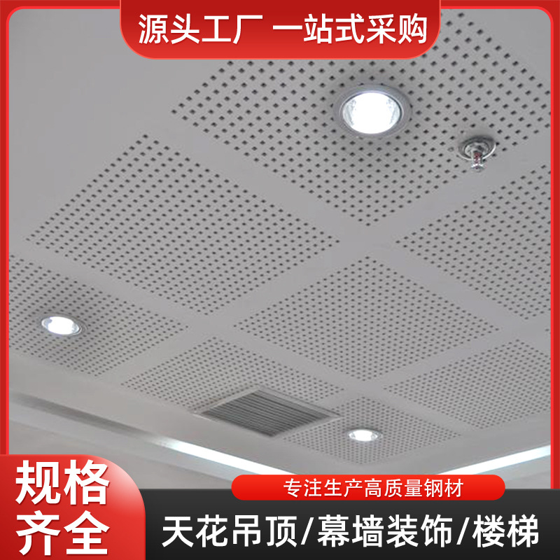 Perforated Plate Ceiling Metal Decorative Plate Ceiling Round Hole Light-Transmitting Perforated Mesh Building Silencer Hole Plate
