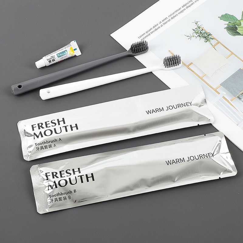 Hotel disposable toiletries suit slippers disposable toothbrush with toothpaste star hotel dedicated hospitality