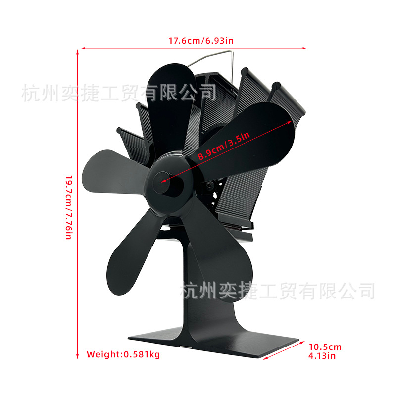 Термальный вентилятор для камина, домашний, европейский и американский, термальная мощность, высокотемпературный, большой объем воздуха, электрический вентилятор для камина