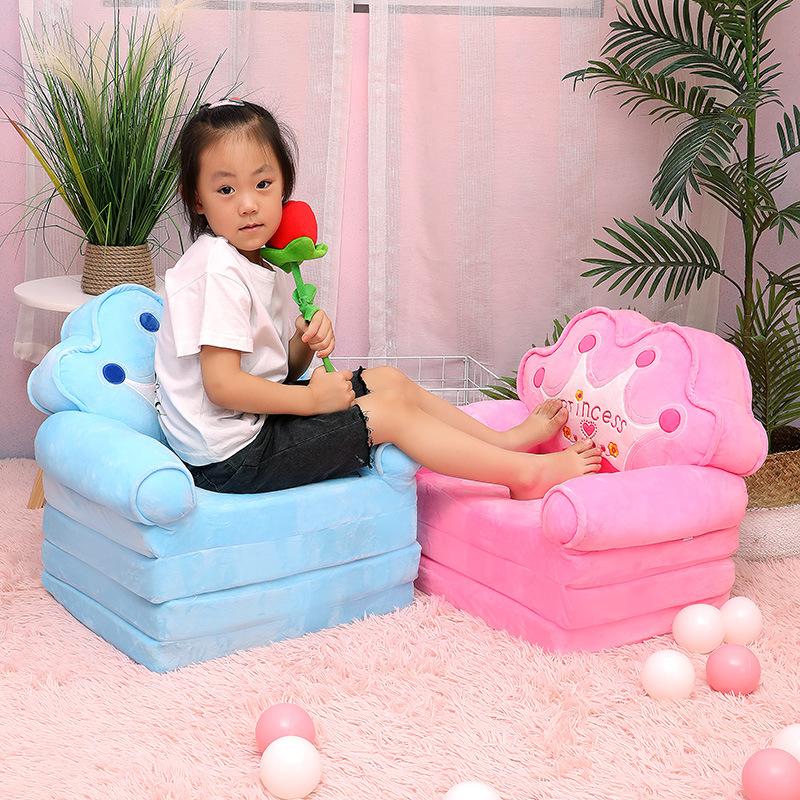 Children's folding small sofa cartoon cute kindergarten baby sitting lazy chair stool boys and girls princess nap bed