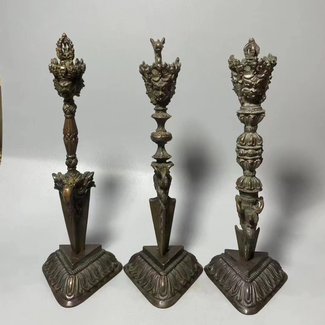 Тибетский стиль трехгранный пестик для декора стола