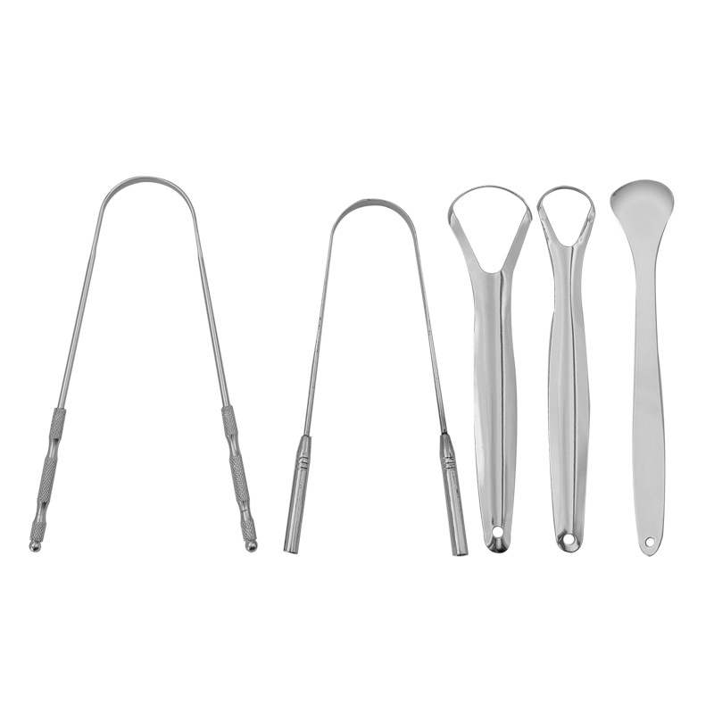 Cross-Border dedicated to electroplating rose gold stainless steel tongue scraper U-shaped tongue scraper tongue brush oral cleaning tool