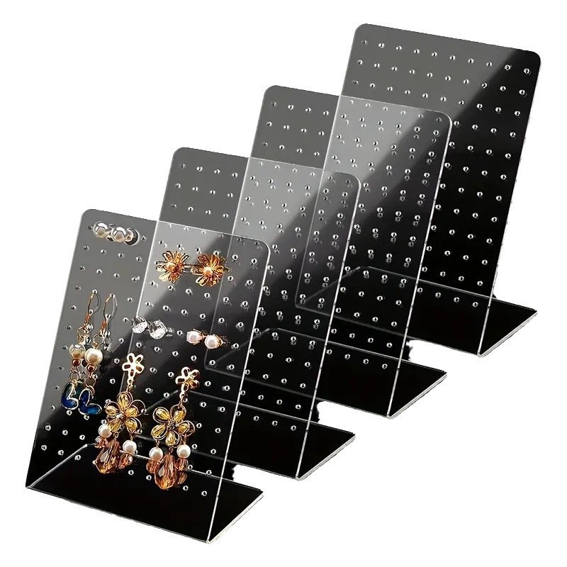 Cross-Border Acrylic Jewelry Rack Pin-Type Earrings Earrings Rack Earrings Display Board Storage Jewelry Necklace Display Rack