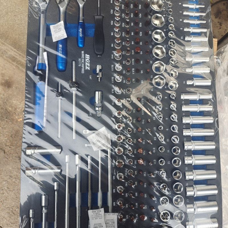 F6T Auto Repair Tool Haogong Tool Cart 408-Piece Set Drawer-Type Multi-Functional Repair Complete Set of Tools Seven-Layer New