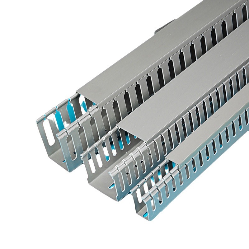 Wire Trough pvc Industrial Cable Management Trough Environmentally Friendly Flame Retardant Line Trough Special Cable Management Trough for Control Cabinet Electrical Cabinet
