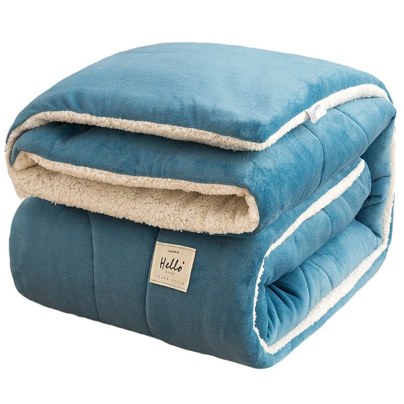Solid color milk velvet padded winter quilt autumn and winter double-sided velvet warm quilt core lamb velvet spring and autumn quilt wholesale