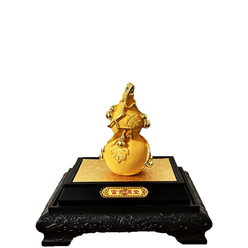 Velvet Sand Gold Gourd Ornaments Baifu Linmen Home Company Store Housewarming Opening Car 4S Event Gift Ornaments
