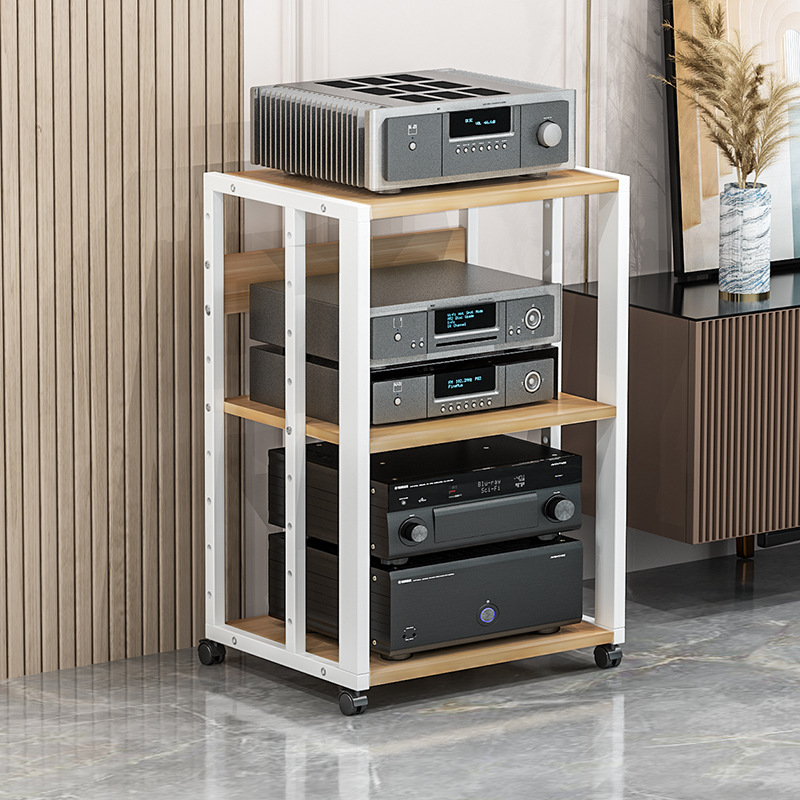 Amplifier Rack Multi-Layer Household Adjustable Spacing Mobile Amplifier Bracket Cabinet Speaker Audio Foot Stand