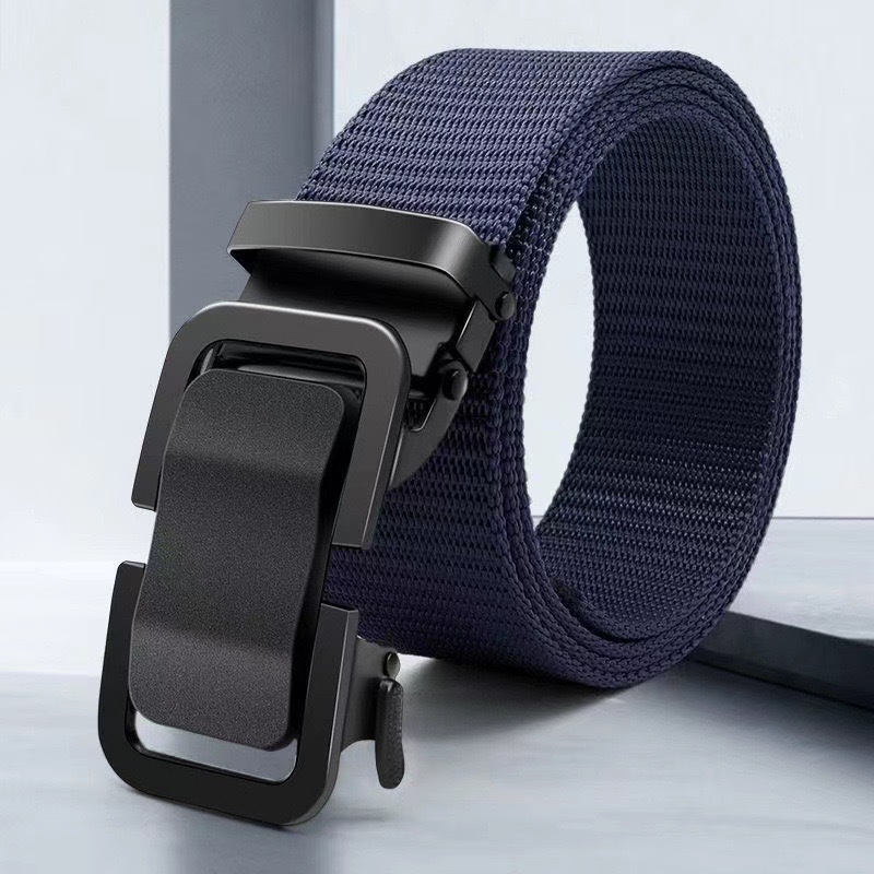 Belt men's automatic toothless nylon canvas outdoor belt casual Joker simple belt in stock wholesale factory