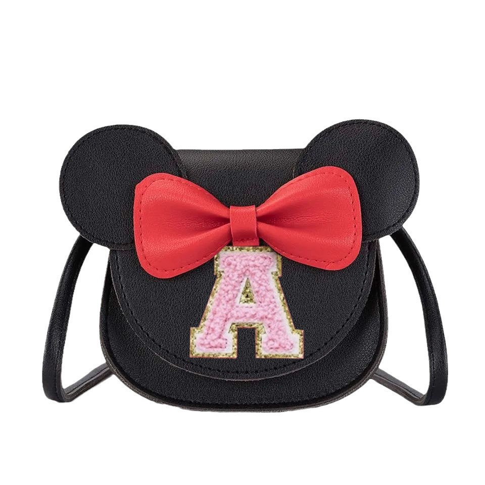 Cross-Border New Bow Letter Bag Korean Style Girls Fashion Shoulder Crossbody Mickey Children's Mini Trendy Bag