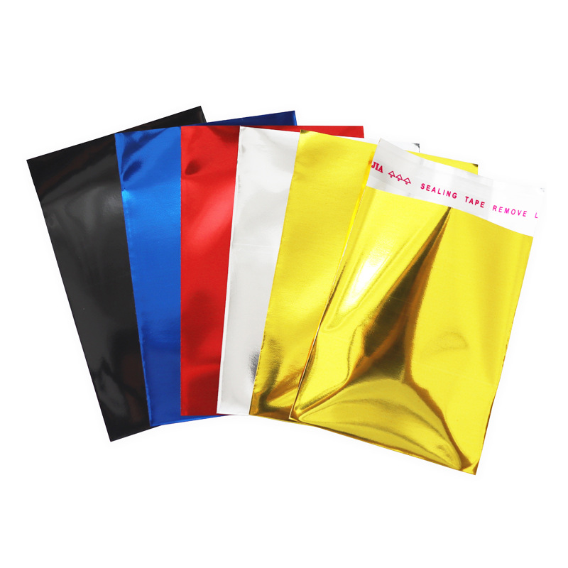 Aluminum self-sealing bag silver self-adhesive bag blind bag card sleeve self-adhesive bag food packaging bag aluminum foil self-supporting packaging bag