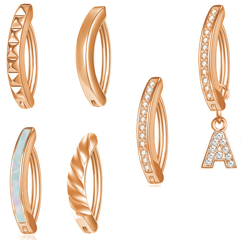 Amazon AliExpress cross-border hot belly button nail smooth simple personality diamond women's belly button ring puncture jewelry