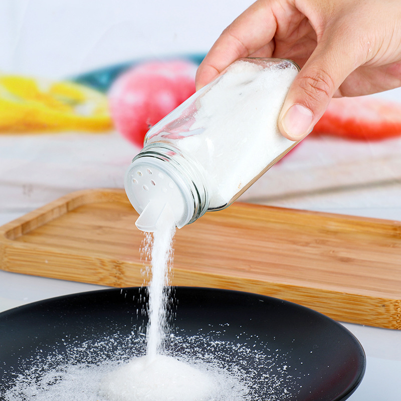 Square Glass Seasoning Bottle 120ml Kitchen Supplies Pepper Powder Chili Noodles Bottled Barbecue Sprinkling Bottle