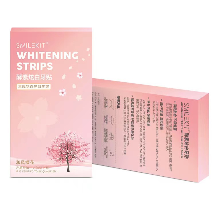 Cherry Blossom Enzyme Brilliant White Teeth Sticker Professional White Teeth Enzyme Brightening White Lock White Teeth Sticker in stock