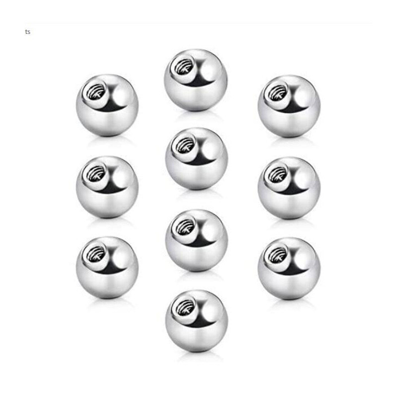 Manufacturer's Spot Titanium Steel 304 Tongue Nail Lip Nail Steel Ball Replacement Ball Smooth Piercing Ball Round Cake Replacement Accessories Wholesale