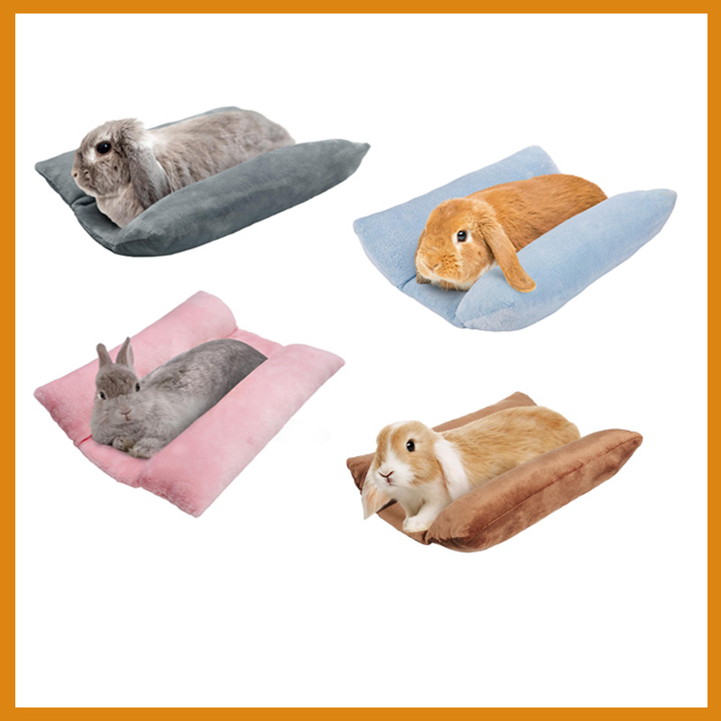 Rabbit soft bed warm small animal rabbit concave bed hug pad plush pad cotton pillow pet cage sleeping pad