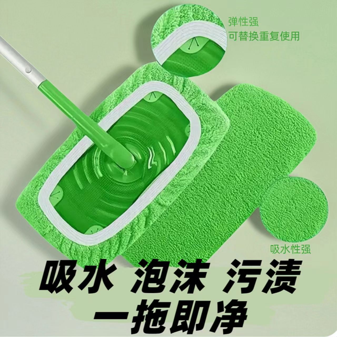 Suitable for Swiffer Mop Cloth Cover Replacement Cloth, Reusable and Washable Flat Mop Accessories, Lazy Mop