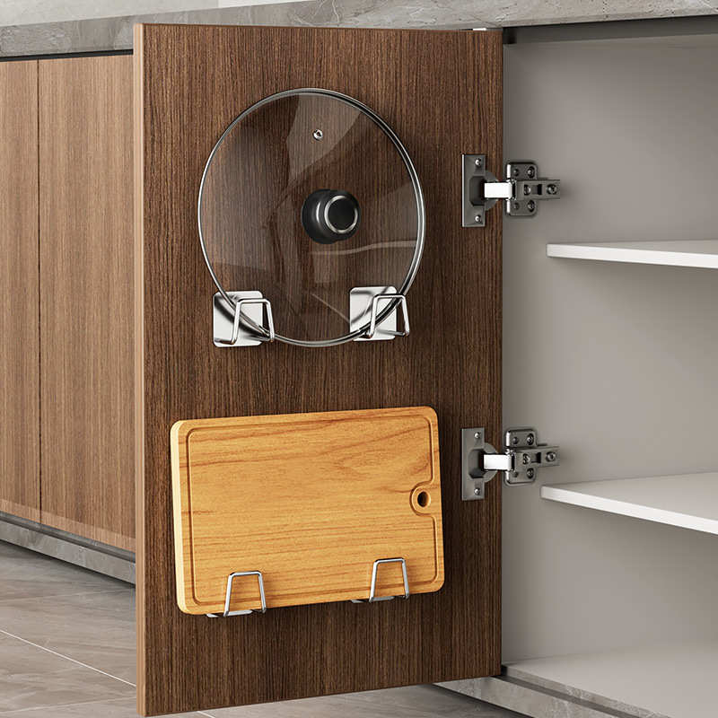 Kitchen Punch-Free Washbasin Rack Multi-Functional Household Thickeneded Stainless Steel Washbasin Hook Basin Pot Lid Chopping Board Storage Rack