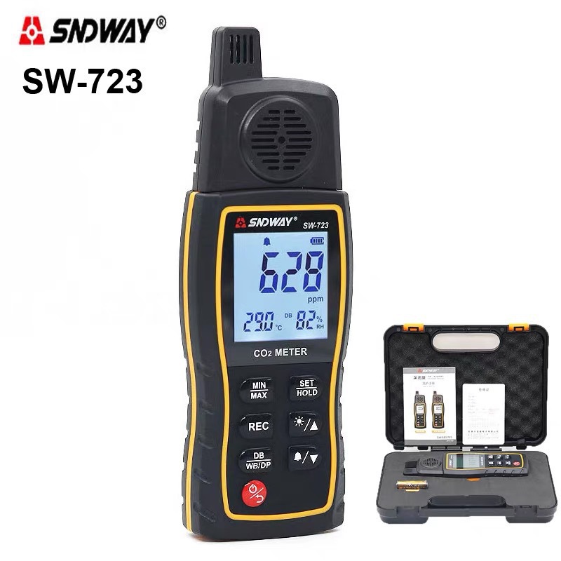 Shendawei SW-723 Carbon Dioxide Gas Detector Handheld Indoor Household Air CO2 Concentration Alarm
