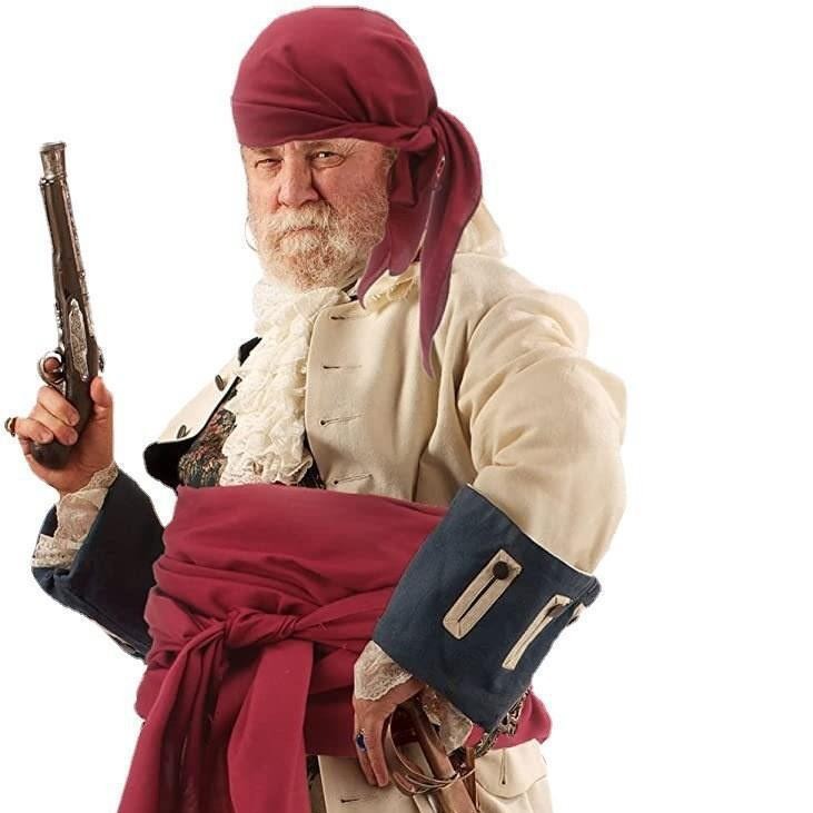 Halloween Pirate Costume Medieval Renaissance Pirate Hijab and Belt Costume Accessories